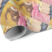 Märchenprinz, der Schneewittchen küsst Geschenkpapier (Rolleneckpunkt)