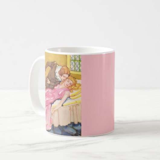 Märchenprinz, der Schneewittchen küsst Kaffeetasse (Vorderseite Links)