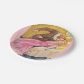 Märchenprinz, der Schneewittchen küsst Pappteller (Schrägansicht)