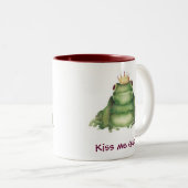 Märchenprinz-Frosch, küssen mich schnell! Zweifarbige Tasse (VorderseiteRechts)