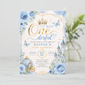 Märchenprinzessin 1. Geburtstag Einladung (Stehend Vorderseite)