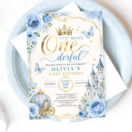 Märchenprinzessin 1. Geburtstag Einladung
