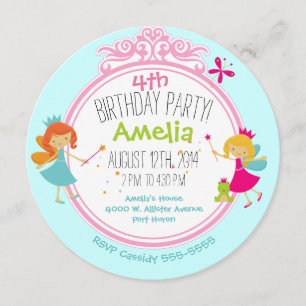 Märchenprinzessin Birthday Circle Einladung
