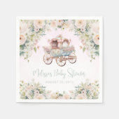 Märchenprinzessin Carriage Girl Serviette (Vorderseite)
