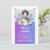 Märchenprinzessin chinesisches Mädchen magisch Einladung (Stehend Vorderseite)