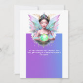 Märchenprinzessin chinesisches Mädchen magisch Einladung (Rückseite)