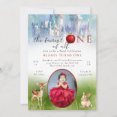 Märchenprinzessin Fairest 1. Geburtstag Foto Einladung (Vorderseite)