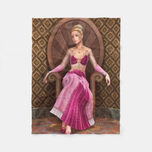 Märchenprinzessin Fleecedecke (Vorderseite)