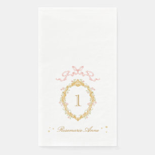 Märchenprinzessin Große Zahl Mädchen Geburtstagsfe Serviette