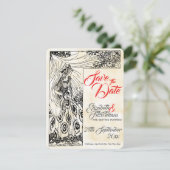 Märchenprinzessin Hochzeit speichert das Datum Einladung (Stehend Vorderseite)