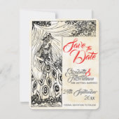 Märchenprinzessin Hochzeit speichert das Datum Einladung (Vorderseite)