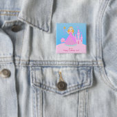 Märchenprinzessin in Pink-Birthaday-Party Button (Beispiel)