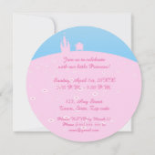 Märchenprinzessin in Pink-Birthaday-Party Einladung (Rückseite)