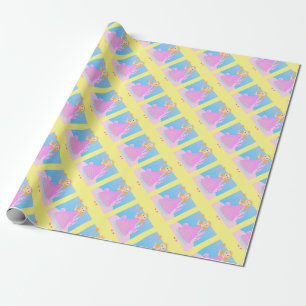 Märchenprinzessin in Pink-Birthaday-Party Geschenkpapier