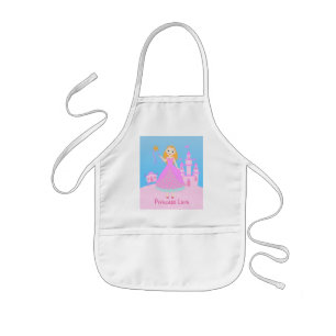 Märchenprinzessin in Pink-Birthaday-Party Kinderschürze