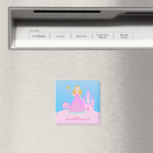 Märchenprinzessin in Pink-Birthaday-Party Magnet (In Situ (Geschirrspüler))