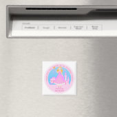Märchenprinzessin in Pink-Birthaday-Party Magnet (In Situ (Geschirrspüler))