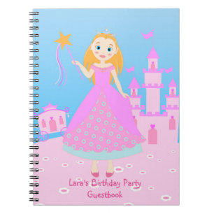 Märchenprinzessin in Pink-Birthaday-Party Notizblock