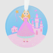 Märchenprinzessin in Pink-Birthaday-Party Ornament (Vorderseite)