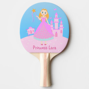 Märchenprinzessin in Pink-Birthaday-Party Tischtennis Schläger