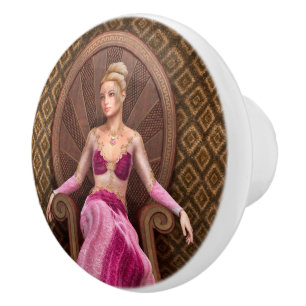 Märchenprinzessin Keramikknauf