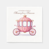 Märchenprinzessin-Kutsche benutzerdefinierte Papie Serviette (Vorderseite)
