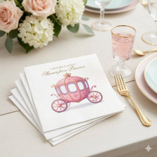 Märchenprinzessin-Kutsche benutzerdefinierte Papie Serviette