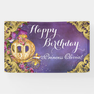 Märchenprinzessin Kutsche Prinzessin Geburtstag Banner