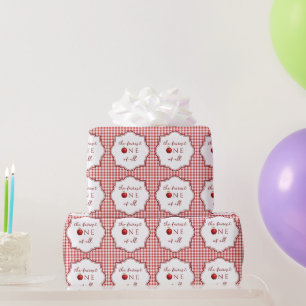 Märchenprinzessin Schönste von allen Rot Gingham Geschenkpapier