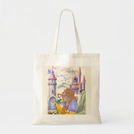 Märchenprinzessin und Schloss Vintage-Tasche Tragetasche
