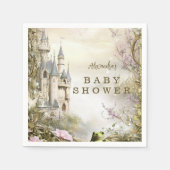 Märchenprinzessinnen-Babyshower Schloss Serviette (Vorderseite)
