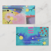 Märchenrosa und blaue niedliche Visitenkarte (Vorne/Hinten)