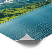 Märchenschloss am Fuße des Berges. Kunst Poster (Ecke)