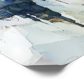 Märchenschloss auf einer Himmelsfelsklippe Poster (Ecke)