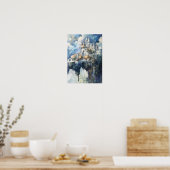 Märchenschloss auf einer Himmelsfelsklippe Poster (Küche)