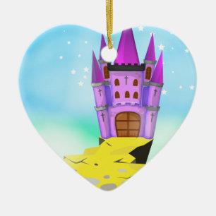 Märchenschloss-Cartoon Keramik Ornament