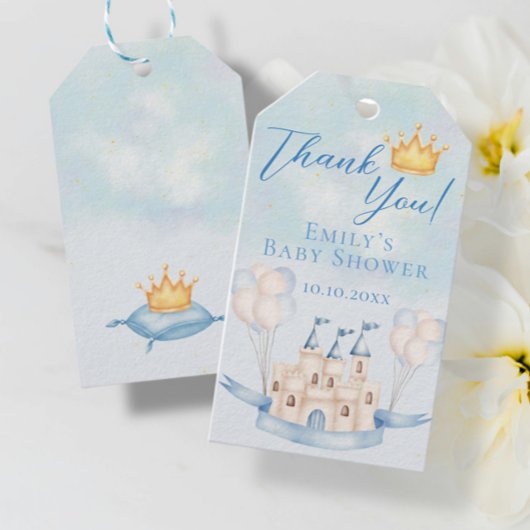 Märchenschloss Crown Baby Showboy Danke Geschenkanhänger