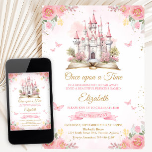 Märchenschloss Es War Einmal Prinzessin Geburtstag Einladung