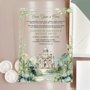 Märchenschloss-Hochzeit 'Es war einmal' Acryleinladungen