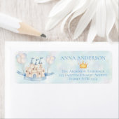 Märchenschloss Krone blauer Ballon Rücksendeadress (Insitu)