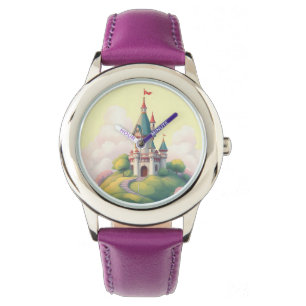 Märchenschloss mit grünem Garten Armbanduhr