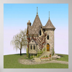 Märchenschloss Perfektes Geburtstags- und Fantasy- Poster