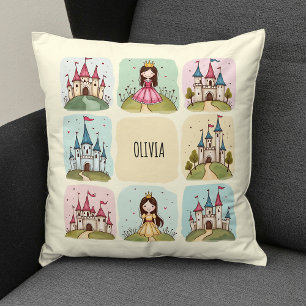 Märchenschloss & Prinzessin Doodles zum Verlieben Kissen