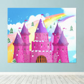 Märchenschloss Rainbow Leinwanddruck (Insitu (Holzboden))