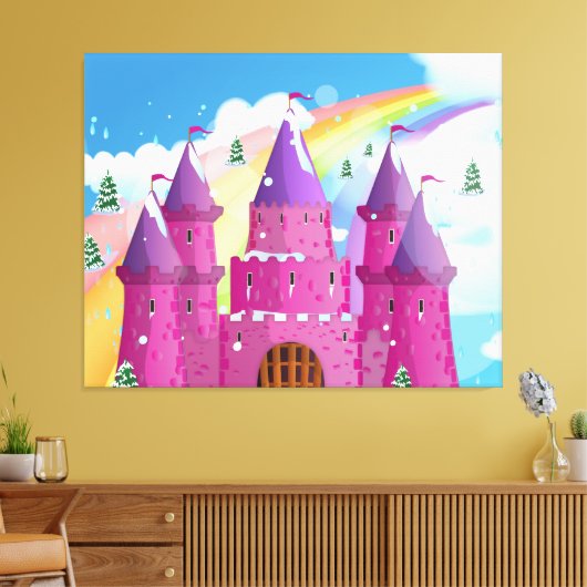 Märchenschloss Rainbow Leinwanddruck (Insitu (Wohnzimmer))
