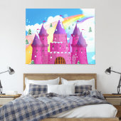 Märchenschloss Rainbow Leinwanddruck (Insitu (Schlafzimmer))