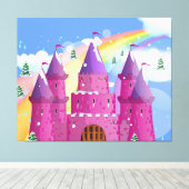 Märchenschloss Rainbow Leinwanddruck (Insitu (Holzboden))
