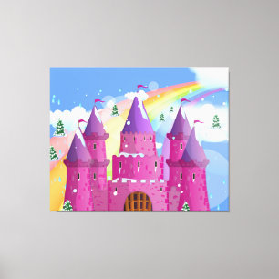 Märchenschloss Rainbow Leinwanddruck