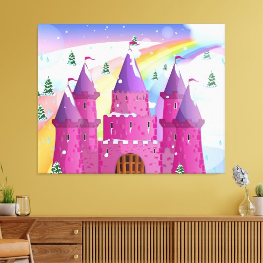 Märchenschloss Rainbow Leinwanddruck (Insitu (Wohnzimmer))