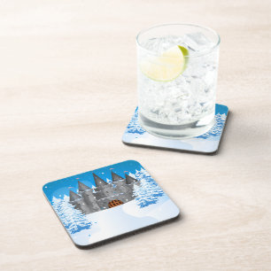 Märchenschloss Winter Getränkeuntersetzer